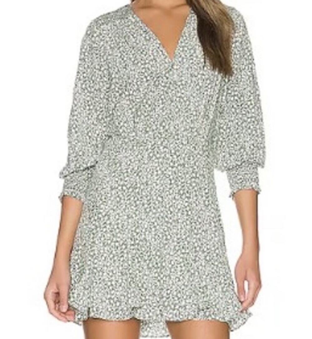 Veronica Beard Women's Green Desio Floral Silk Blend Mini Dress Size 4 Feminine